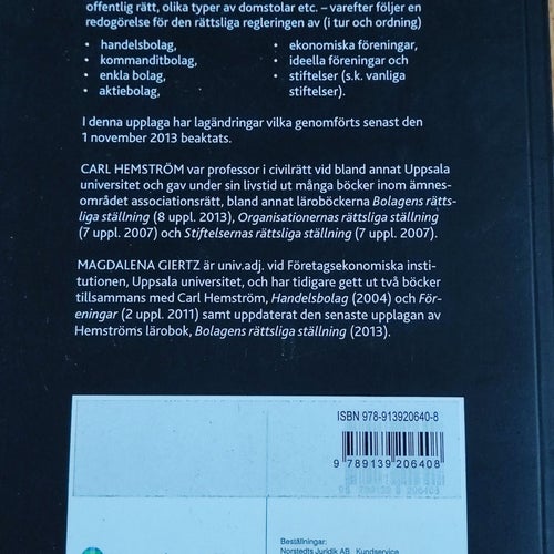 Bolag - Föreningar - Stiftelser av Carl Hemström och Magdalena Giertz, 2013