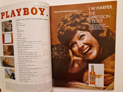 Playboy magazine October 1972 - poster kvar
