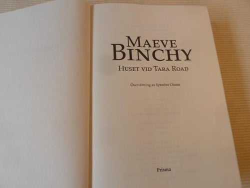 HUSET VID TARA ROAD, M. BINCHY, 1998,  BÖCKER