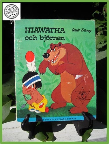 Hiawatha och björnen Walt Disney VIntage Stjärnböcker Vintage tryckt 1971
