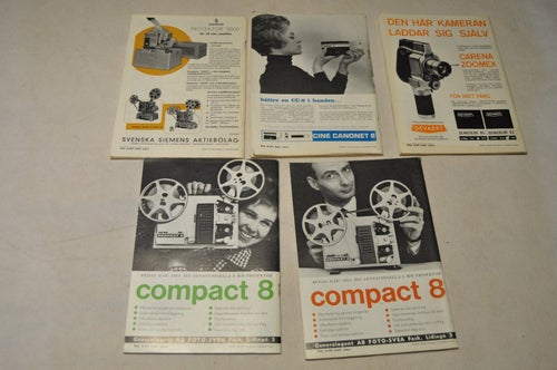 FILMTEKNIK 5 st tidningar - nr 1,3,4,5 - 1963 + nr: 2 - 1964