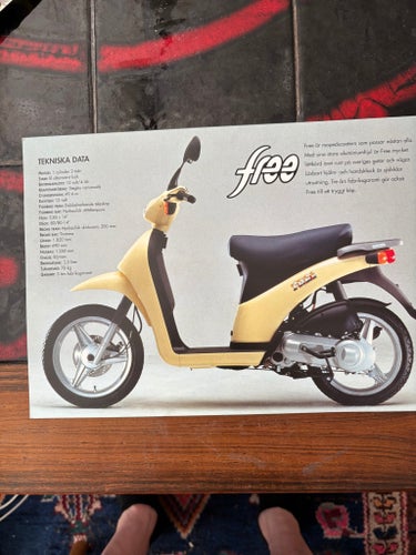 Piaggio Free skoter brochyr