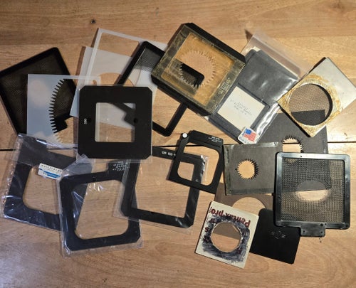 Hasselblad tillbehör, filterhållare, masker mm