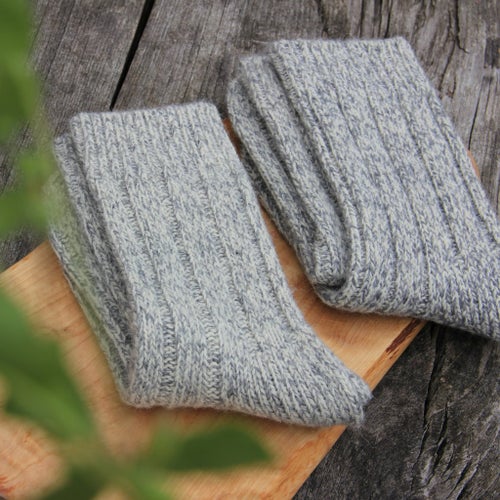 LINE ONE 2-pack merinoull raggsockor strl 35-38 grå ullstrumpor outdoor ull