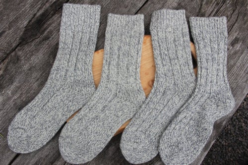 LINE ONE 2-pack merinoull raggsockor strl 35-38 grå ullstrumpor outdoor ull
