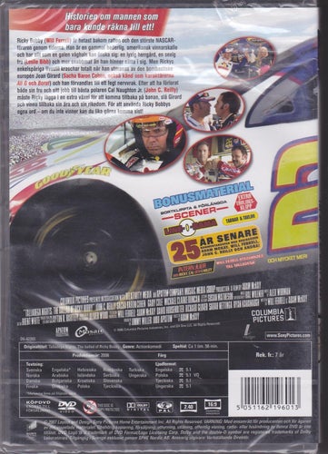 DVD - Talladega Nights (Will Ferrell, Sach Baron Cohen) Ny & Inplastad