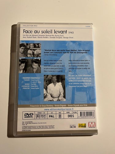 DVD-film: Face Au Soleil Levant (Edward Dmytryk, Robert Ryan)