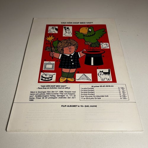 Filip och Kaspersson 1985, oläst toppex! VF
