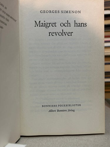 Maigret och hans revolver av Georges Simenon. bok, Very Good plus