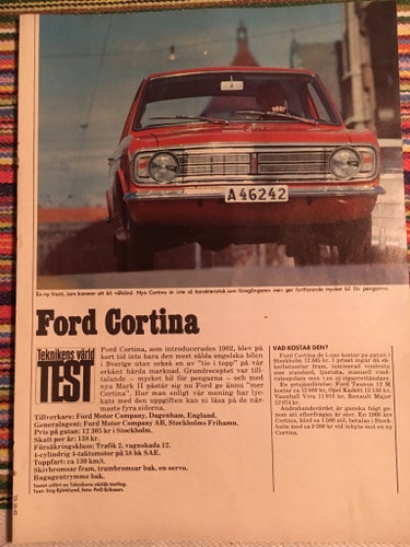 Ford Cortina 1967 Test reportage