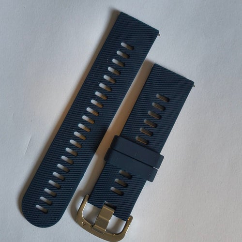 Helt nytt och oanvänt 22mm Svarta Silikonarmband för klocka,