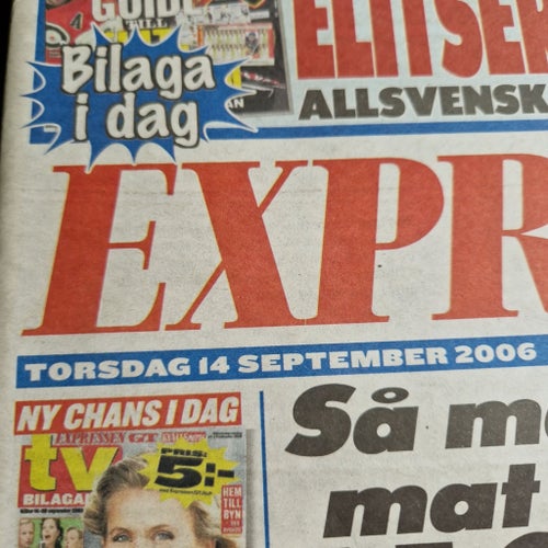 Expressen Tidning 14 September 2006