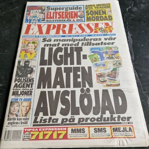Expressen Tidning 14 September 2006