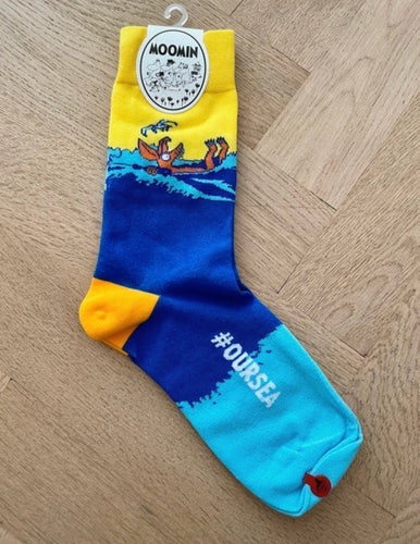 Moomin blå/gula strumpor 35-40