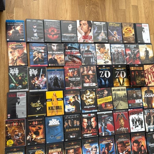 Stor samling av 50+ filmer på DVD och Blu-ray