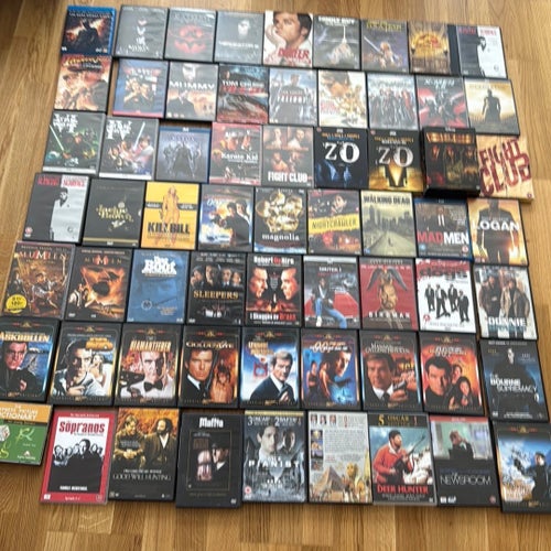 Stor samling av 50+ filmer på DVD och Blu-ray