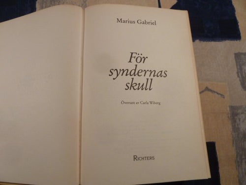 FÖR SYNDERNAS SKULL, M. GABRIEL, 1995,  BÖCKER