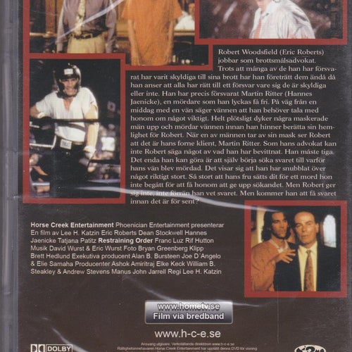 DVD / Restraining Order / Eric Roberts, Hannes Jaenicke / RARE! / Ny & Inplastad
