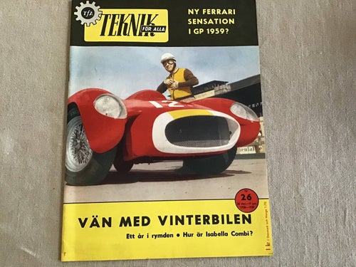 TEKNIK FÖR ALLA NR 26 1958/59 FERRARI,RYMDEN,SOLEN LAGAR MAT SOLUGN,ISABELLA COM