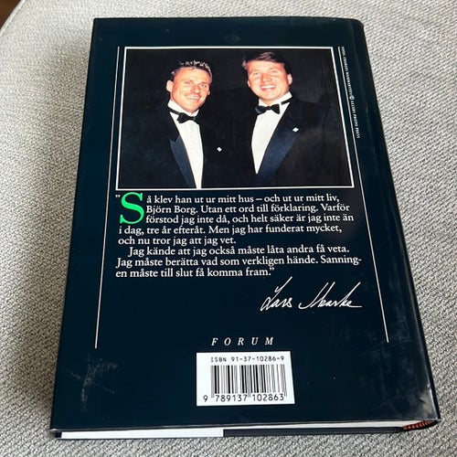 Bok: LARS SKARKE: MINA ÅR MED BJÖRN BORG (1992) nyskick