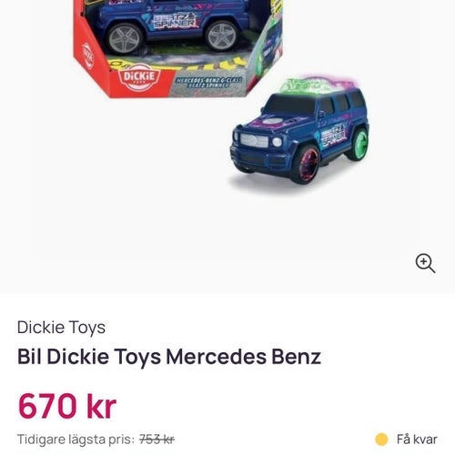 Ny - stor snurrande bil Mercedes Benz från Dickie Toys