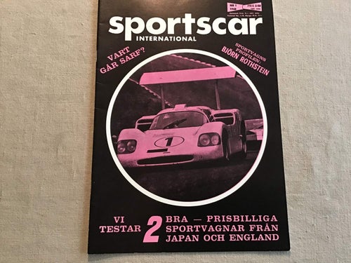 SPORTSCAR NR 1 1968 RELIANT SCIMITAR GT,ALFA ROMEO,BJÖRN ROTHSTEIN,DATSUN 2000,