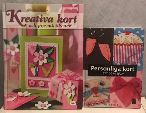 Kreativa kort och presentetiketter,Personliga kort att göra själv, 2 BÖCKER,NYA!