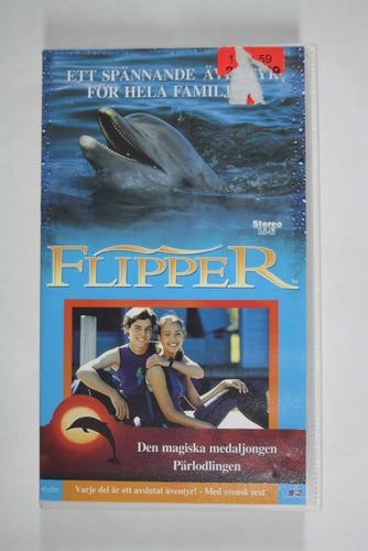 Flipper Den magiska medaljongen & Pärlodlingen VHS