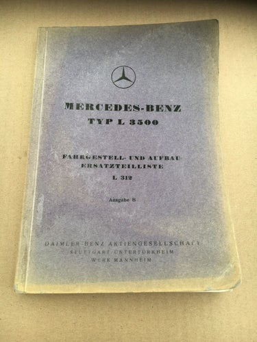 Reservdelslista MERCEDES - BENZ Typ L 3500 Chassi och Kaross