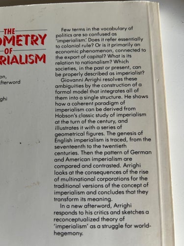 The Geometry of Imperialism av Giovanni Arrighi, okänt publiceringsår