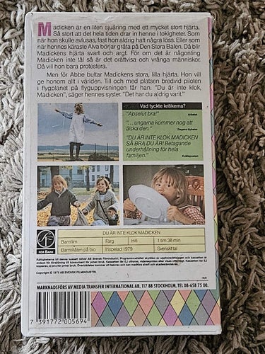 DU ÄR INTE KLOK MADICKEN. Svenskt Tal (VHS)