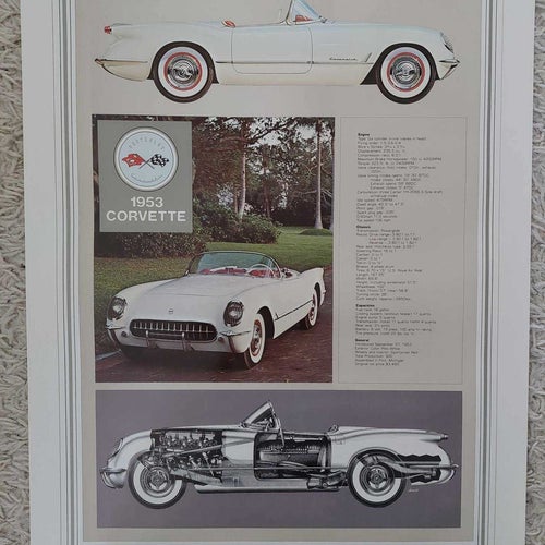 Corvette 1953 affisch