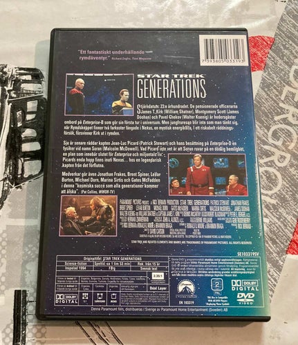 STAR TREK GENERATIONS (1994) SVENSK UTGÅVA I NYSKICK!