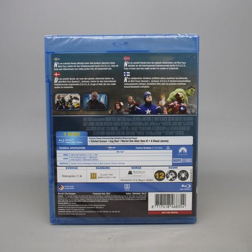 The Avengers Marvel Stuidos , Svensk text , Inplastad Blu-Ray