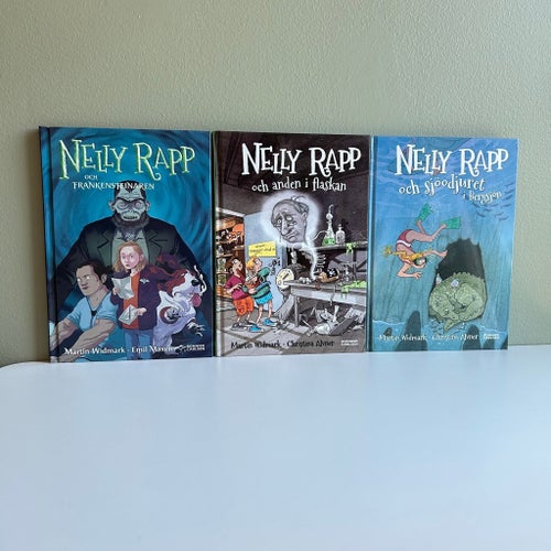 Nelly Rapp x 3 - Frankensteinaren, Anden i flaskan, Sjöodjuret - Martin Widmark