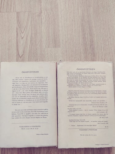 Ögonvittnen August Strindberg Ungdom och mannaår & Mannaår och ålderdom, 1959 &