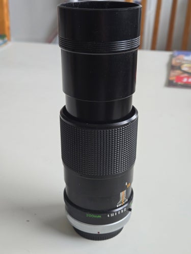 Canon fd 200mm f 4 ssc