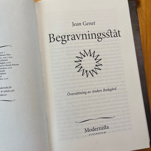 Jean Genet – Begravningsståt (Inbunden) – Modernista