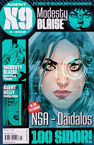 Agent X9 Serietidning 2019 nr 3 (Oläst arkivex) Modesty Blaise