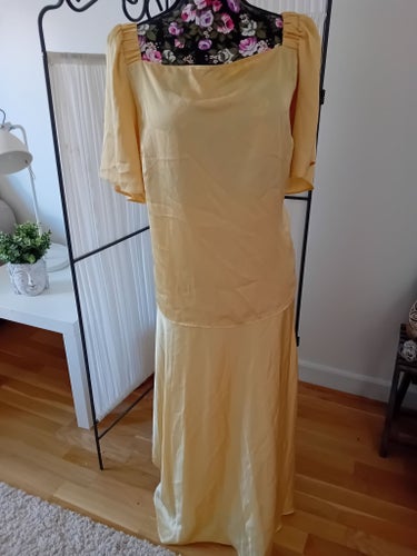 STOCKH LM gul set med kjol och blus, storlek XL