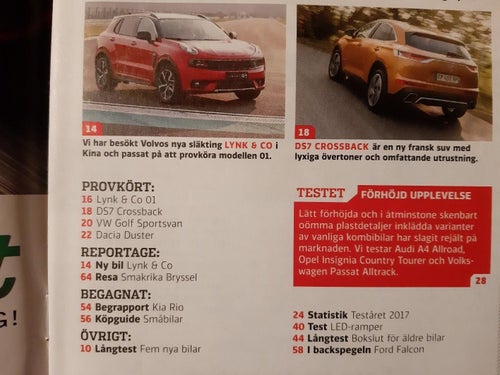 Vi Bilägare 1 2018: Opel Insiginia Country T, Audi A4 Allroad, Passat Alltrack