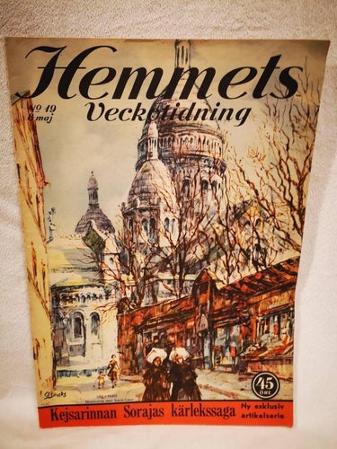 Hemmets Veckotidning No 19, 8 maj 1953 Kejsarinnan Sorajas Kärlekssaga