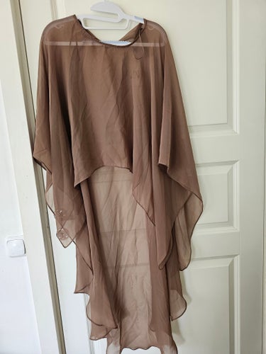 Zara ny poncho transparent lätt tunn utsvängd M L