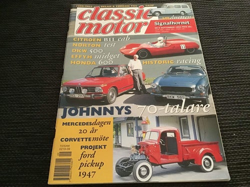 CLASSIC MOTOR NR 9 1993 DODGE DART GT,HONDA S 600,DKW,NORTON ATLAS,VOLVO DUETT