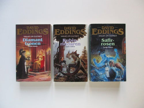 David Eddings - SAGAN OM ELENIEN 1-3 komplett samling Första Pocket Upplaga