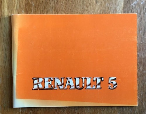 Instruktionsbok - Renault 5