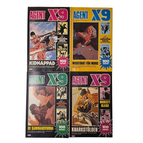 Agent X9 Serietidningar - 10 st 1981-1982