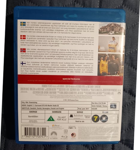 BLU RAY DOWNSIZING 2017 REPFRI MATT DAMON
