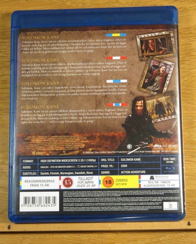 Solomon Kane James Purefoy Bluray Nyskick!