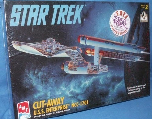 STAR TREK CUT-AWAY USS ENTERPRISE AMT / ERTL OÖPPNAD